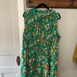 Women’s Green Floral Dress, 26W